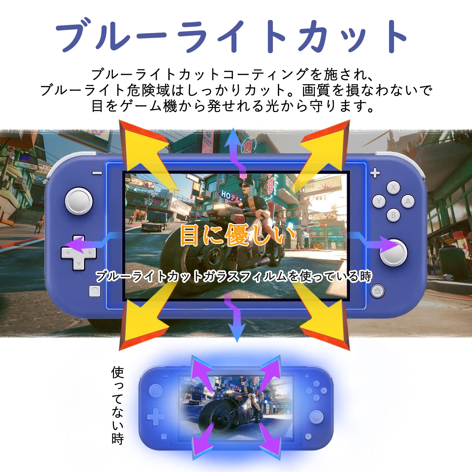 Amazon.co.jp: Kaneishi 3枚セット Nintendo Switch Lite 対応 ガラス
